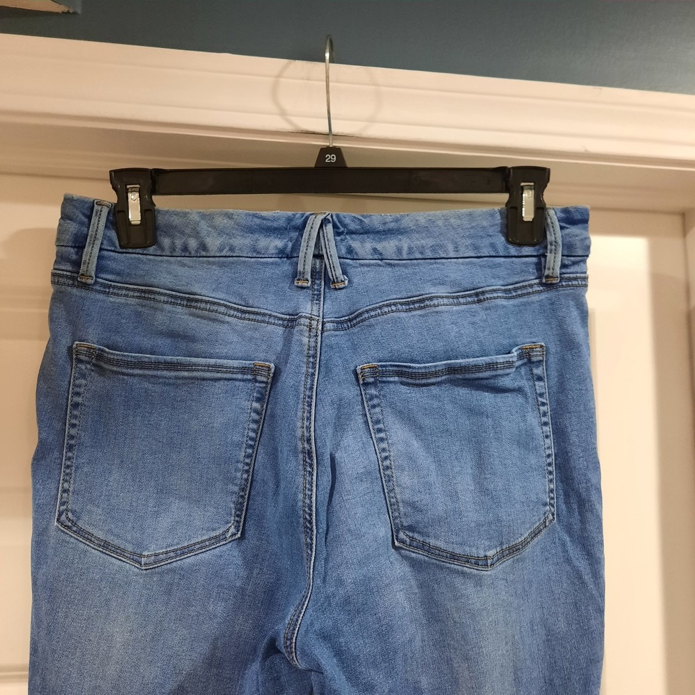 Good American Jeans Womens 15 Good Legs Crop Skinny High Rise‎ Denim Distressed - Picture 6 of 11